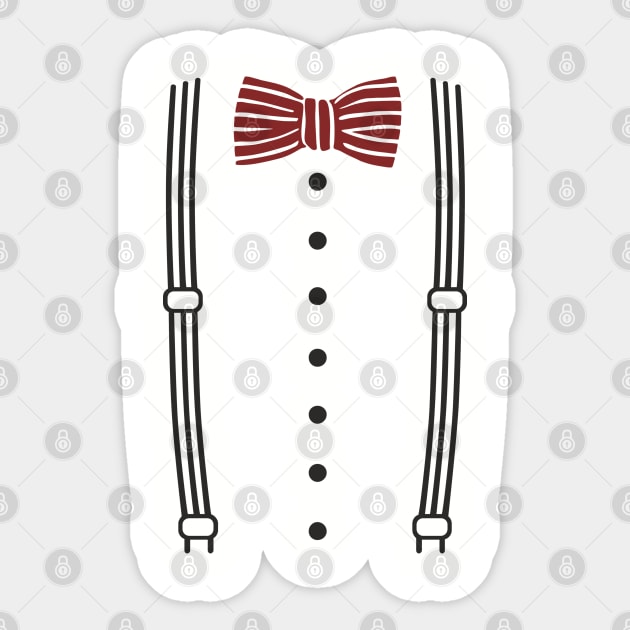 Bow Tie And Suspenders Kind Of Day Fashion Pun Sticker by Anticorporati